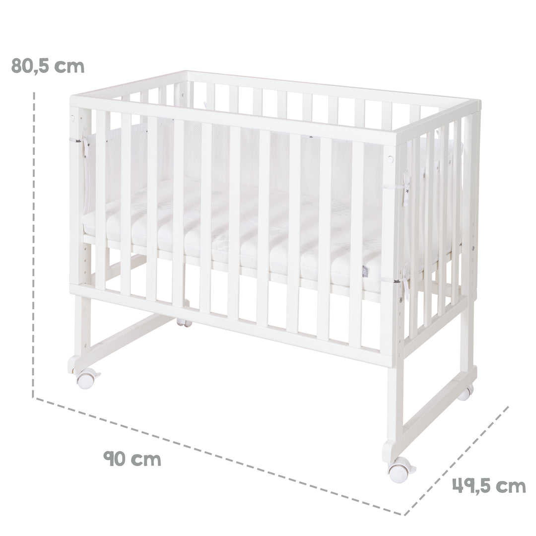 Safe asleep® 3 in 1, Culla co-sleeping - 45 x 90 cm, compresi accessori e barriera in rete