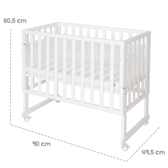 Safe asleep® 3 in 1, Culla co-sleeping - 45 x 90 cm, compresi accessori e barriera in rete