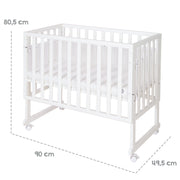 Cuna colecho safe asleep® 3 en 1 - 45 x 90 cm, incluye accesorios y barrera de malla