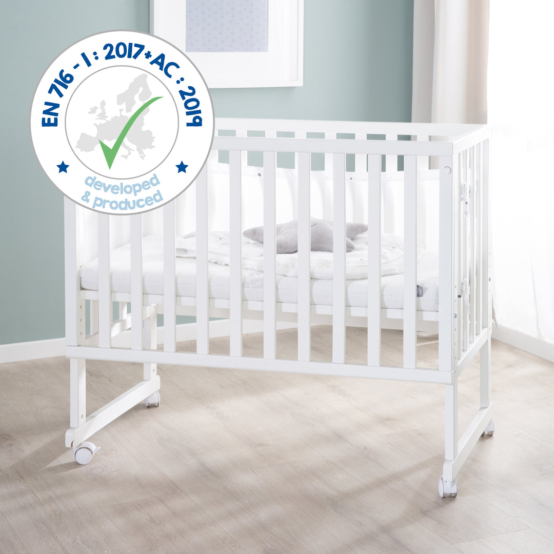 Safe asleep® 3 in 1, Culla co-sleeping - 45 x 90 cm, compresi accessori e barriera in rete