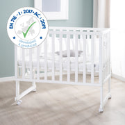 Stuben- & Beistellbett safe asleep® 3 in 1 - 45 x 90 cm inkl. Zubehör & Mesh-Barriere