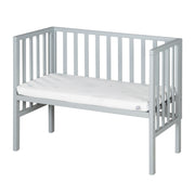 Lit cododo 2en1 avec barrière et matelas - Pour toutes les hauteurs de lit des parents - Bois taupe