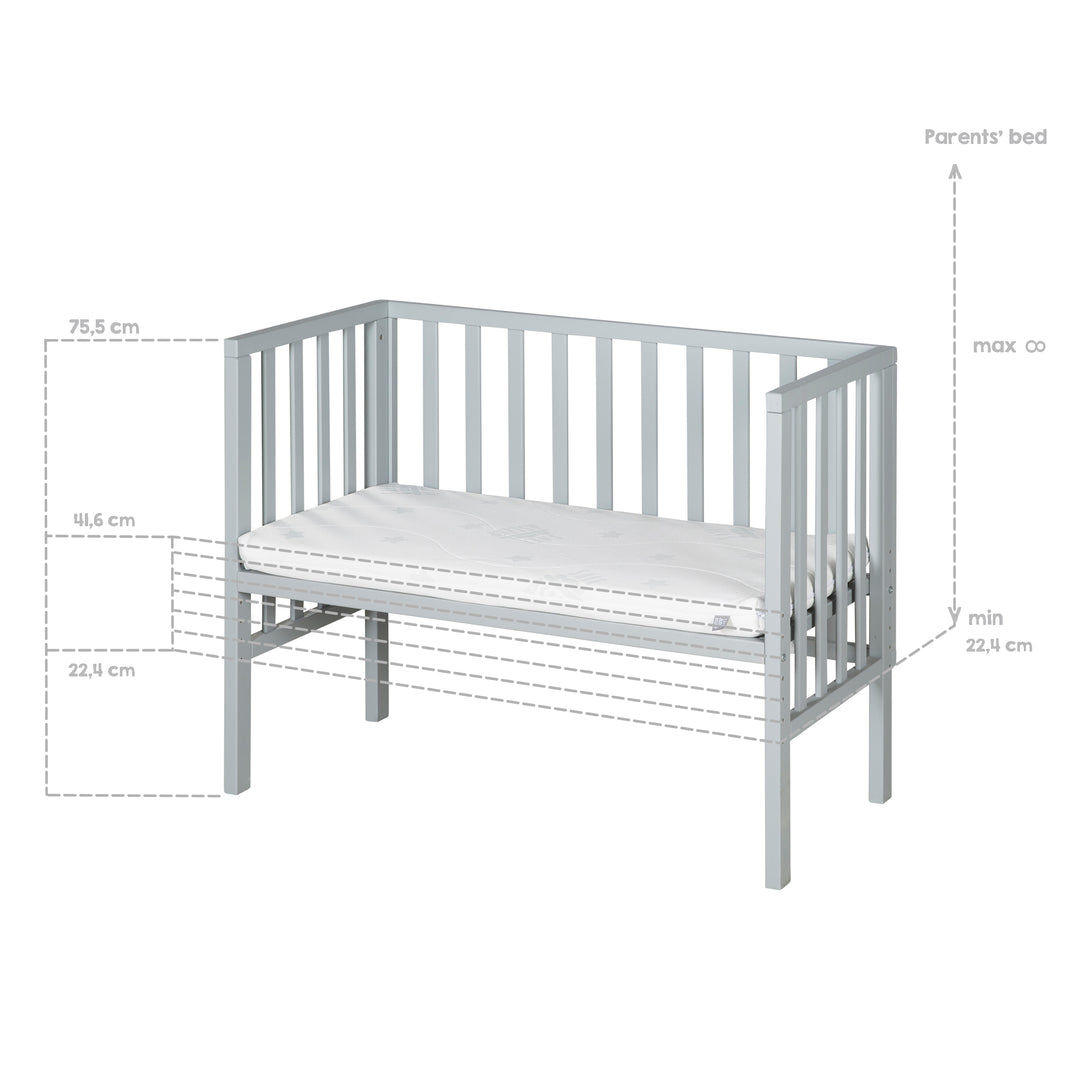 Co Sleeping Bed 2in1 safe asleep with Barrier Mattress For All roba