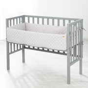 Letto laterale "Roba Style" 2 in 1, grigio, tra cui materasso, nido e barriera