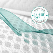 Lit latéral 2 en 1 en toute sécurité® 45 x 90 cm avec matelas + barrière en toile - Blanc en bois