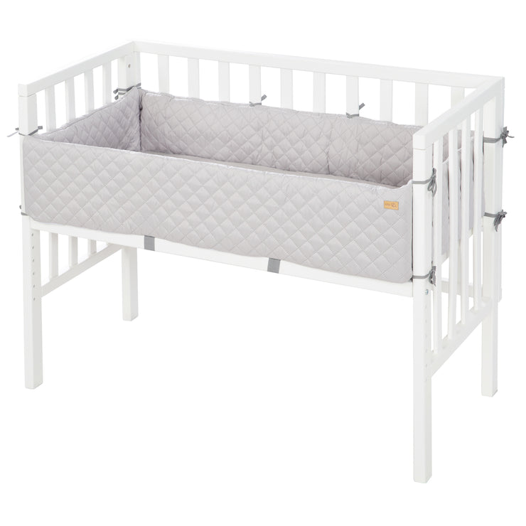 Lit cododo "roba style" 2 en 1, blanc, avec matelas, nid et barrière