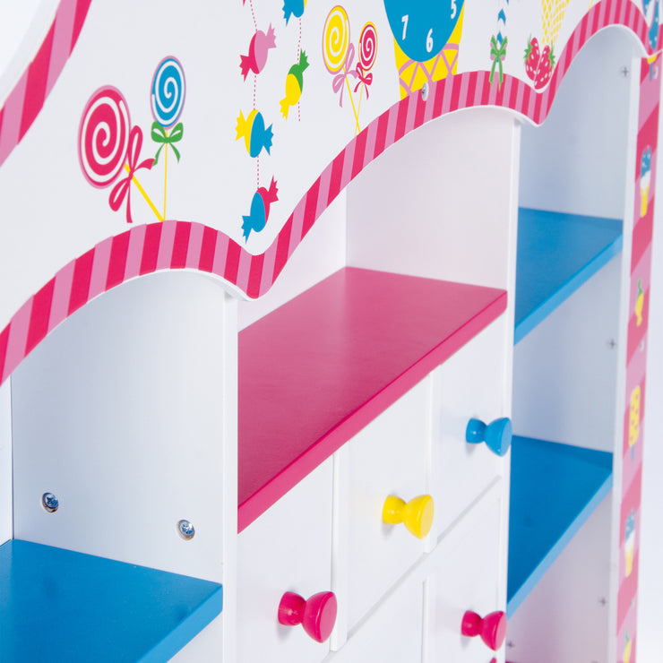 Kaufladen 'Candy-Shop', 6 Schubladen, Uhr, Theke, Seitentheke & Kasse