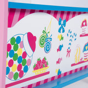 Shop 'Candy-Shop', 6 drawers, clock, counter, side counter, checkout & shop accessories