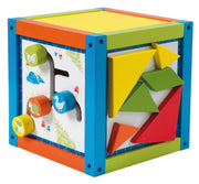 Spielcenter 'Cubos activos', cubos de motor, con bucle motor, elementos de aprendizaje pedagógico, madera
