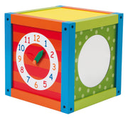 Play center 'active cube', motor skills cube, with motor skills loop, educational learning elements, wood