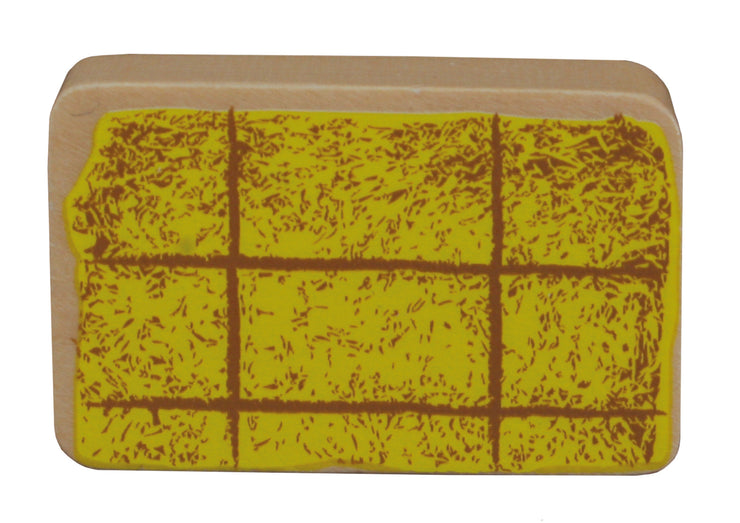 Farm 'farm', printed wooden toy, set with barn, stable, hayloft, fence & 6 farm animals, plug -in