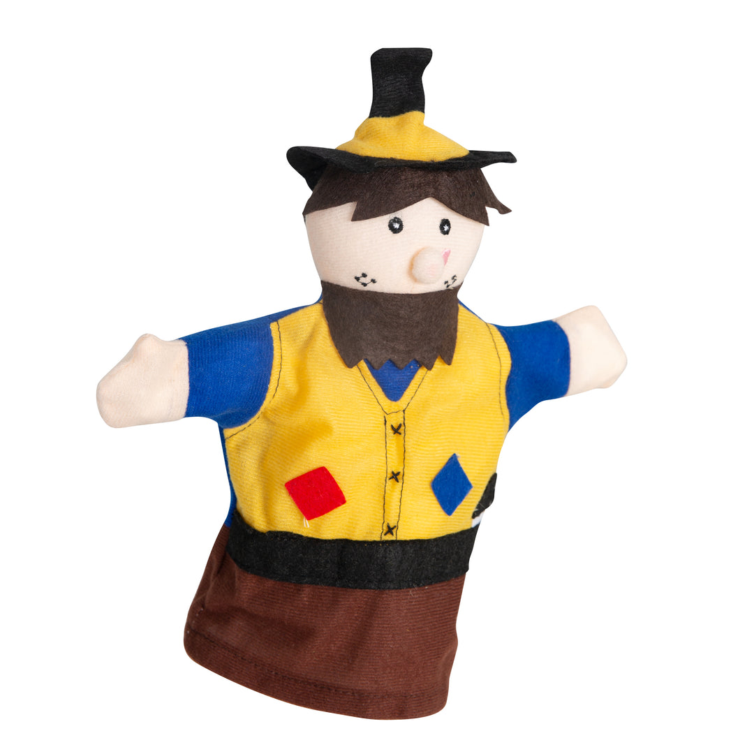 Kasperlefiguren aus Stoff, Handpuppenset 6-tlg, Kasperpuppen für Puppentheater & Rollenspiel