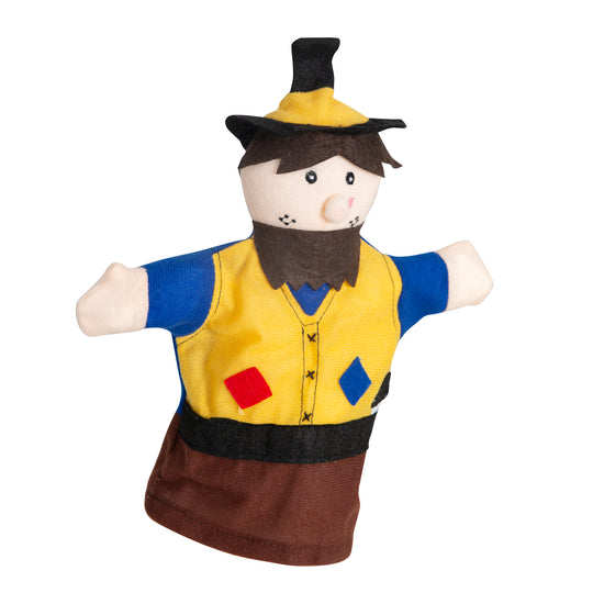 Kasperlefiguren aus Stoff, Handpuppenset 6-tlg, Kasperpuppen für Puppentheater & Rollenspiel