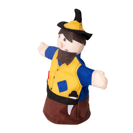 Kasperlefiguren aus Stoff, Handpuppenset 6-tlg, Kasperpuppen für Puppentheater & Rollenspiel