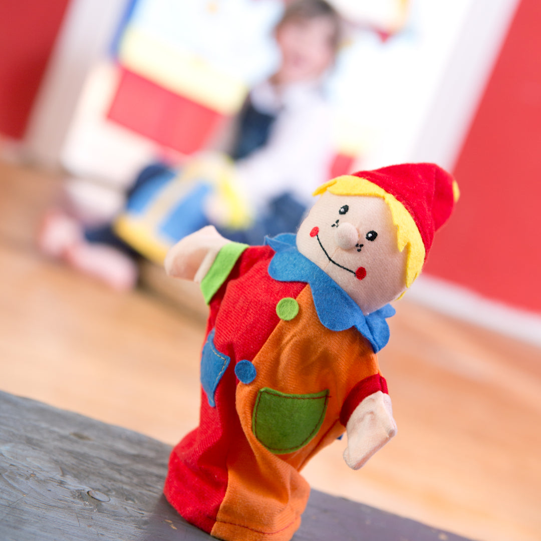 Kasperlefiguren aus Stoff, Handpuppenset 6-tlg, Kasperpuppen für Puppentheater & Rollenspiel
