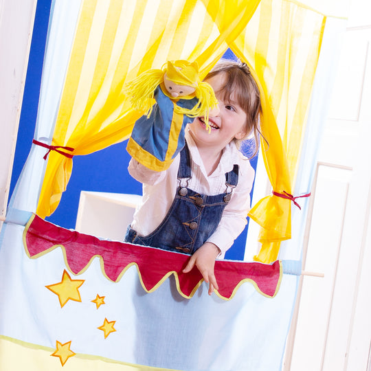 Kasperlefiguren aus Stoff, Handpuppenset 6-tlg, Kasperpuppen für Puppentheater & Rollenspiel