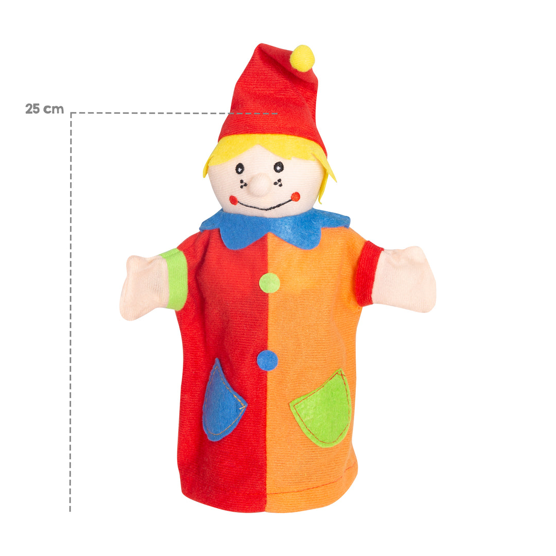 Kasperlefiguren aus Stoff, Handpuppenset 6-tlg, Kasperpuppen für Puppentheater & Rollenspiel