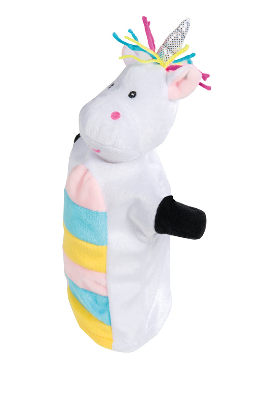 Handpuppenset aus Plüsch & Filz, Kasperlefiguren 4-tlg, Hand-/Kasperpuppen für Kasperletheater