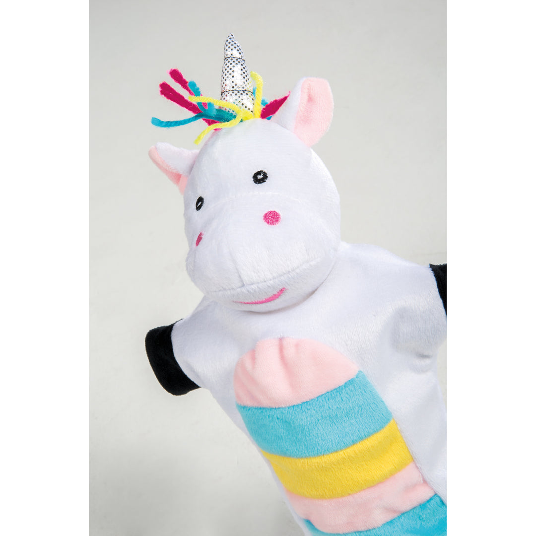 Handpuppenset aus Plüsch & Filz, Kasperlefiguren 4-tlg, Hand-/Kasperpuppen für Kasperletheater