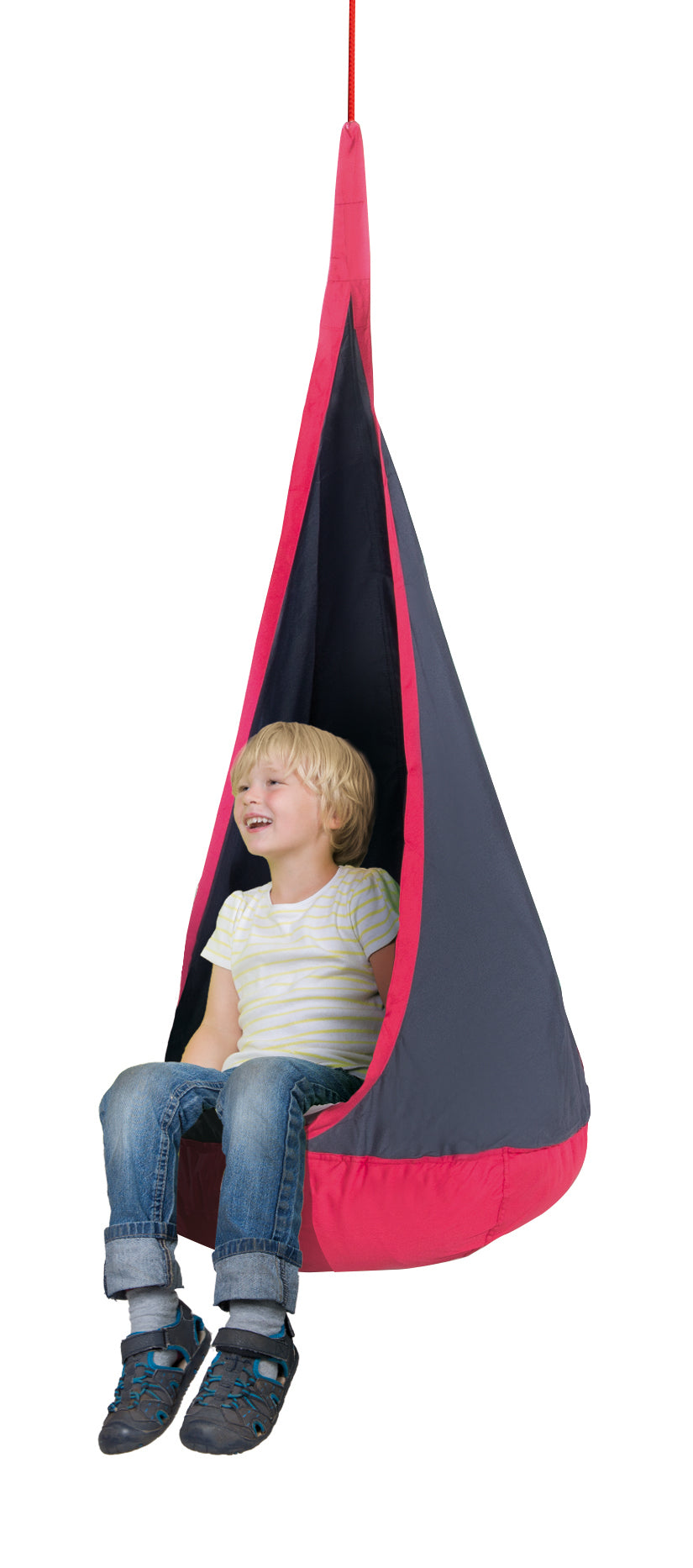 Hanging Sack/Seat Red/Blue, Bean Bag for Children's Room or Outdoors