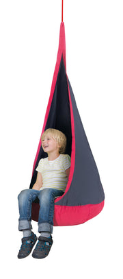 Hängesack/-sessel rot/blau, Sitzsack fürs Kinderzimmer oder draußen