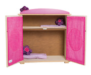 Doll wardrobe series 'Happy Fee', furniture for storing doll accessories, wood natural