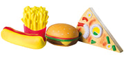 Squishies 4er-Set 'Fast Food' Antistress Spielzeug oder als Kaufladen- & Küchenzubehör