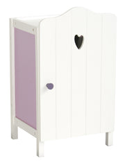 Armoire de poupée "Fienchen", pour ranger les vêtements et accessoires de poupée, blanc laqué