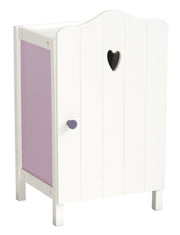 Doll wardrobe 'Fienchen', for storing doll clothes and accessories, painted white