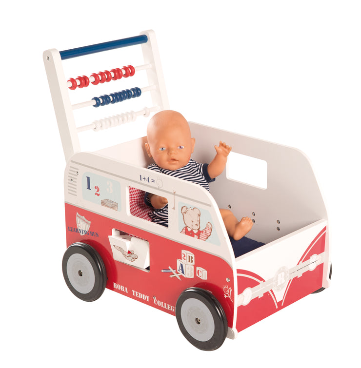 Teddybus 'Teddy College' painted white, including pillow, ceiling & game functions