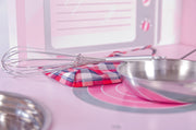 Spielküche rosa, Kinderküche mit Herd, Spüle, Wasserhahn & Regal inkl. Zubehör