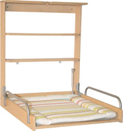 Etagère à langer murale, pliable, naturel, incl. matelas à langer "Dschungelbaby"