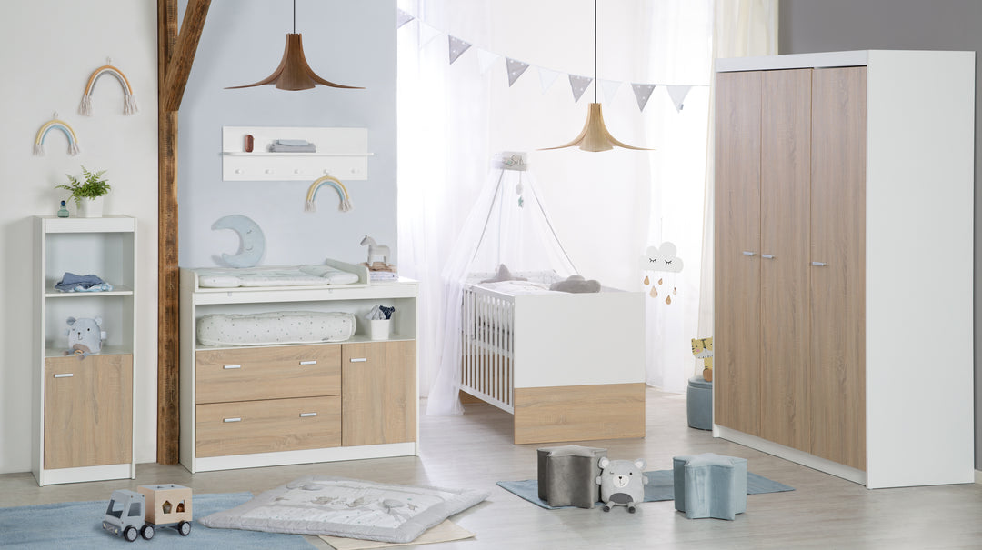 Set de meuble 'Gabriella', incl. lit évolutif 70 x 140 cm, commode à langer et armoire à 3 portes
